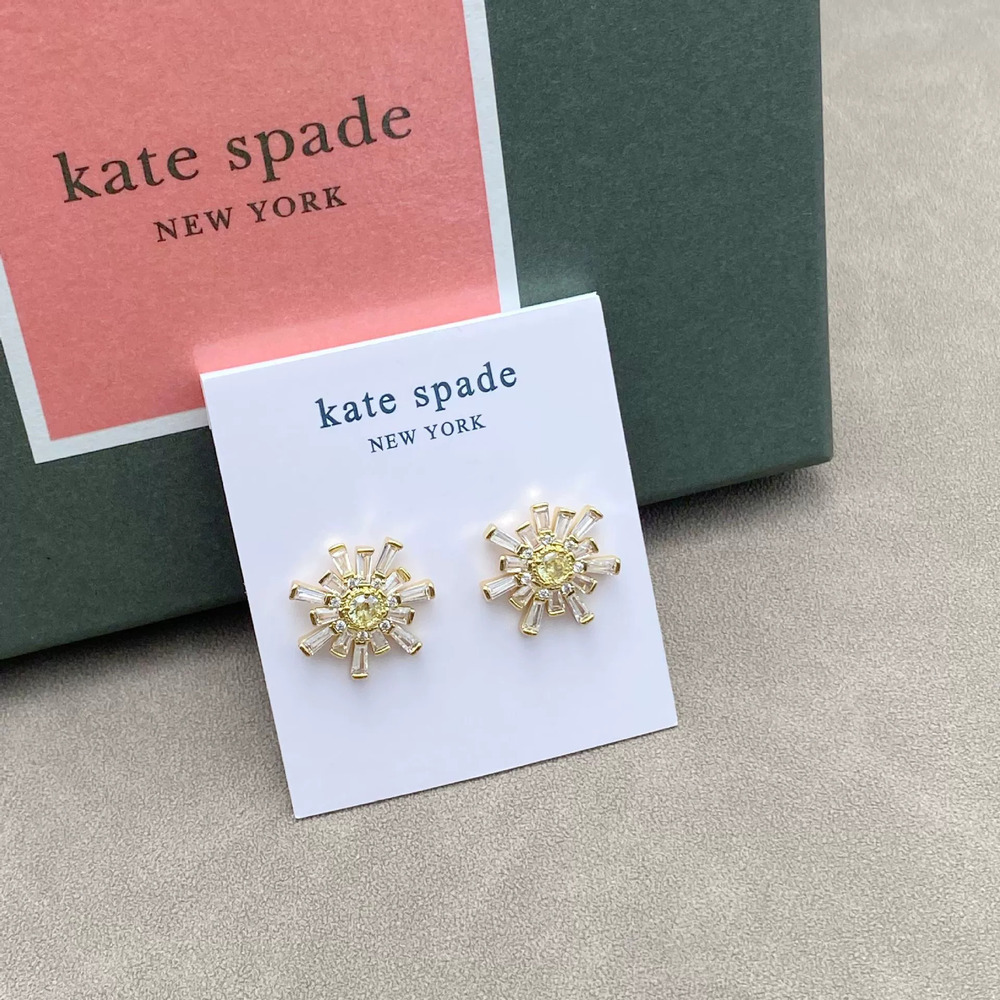 kate spade Super Geometric Zircon Sunflower Metal Earrings